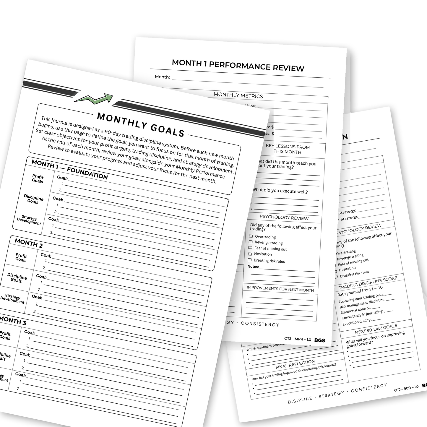 90-Day Options Trading Journal — Discipline System (PDF)