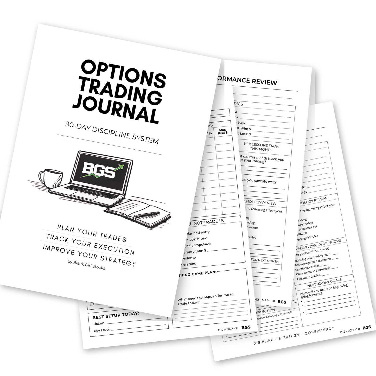 90-Day Options Trading Journal — Discipline System (PDF)
